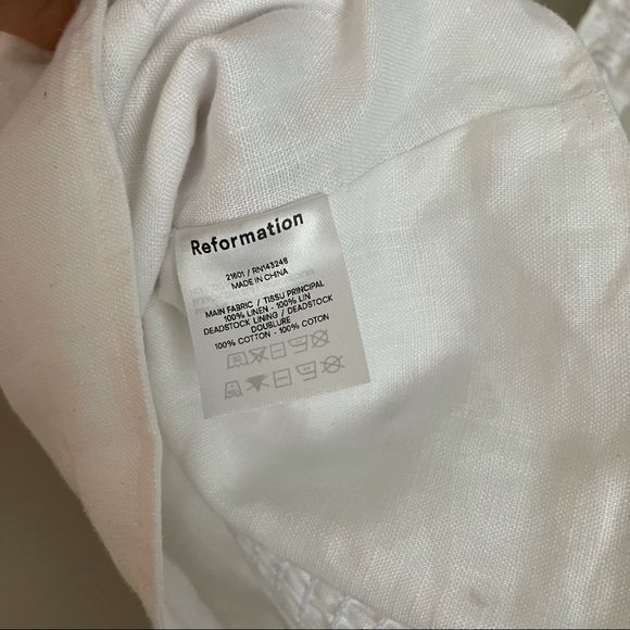 NWT Reformation Candella Ruffle Strap Top White Size 0 Sold out Everywhere - Picture 10 of 10